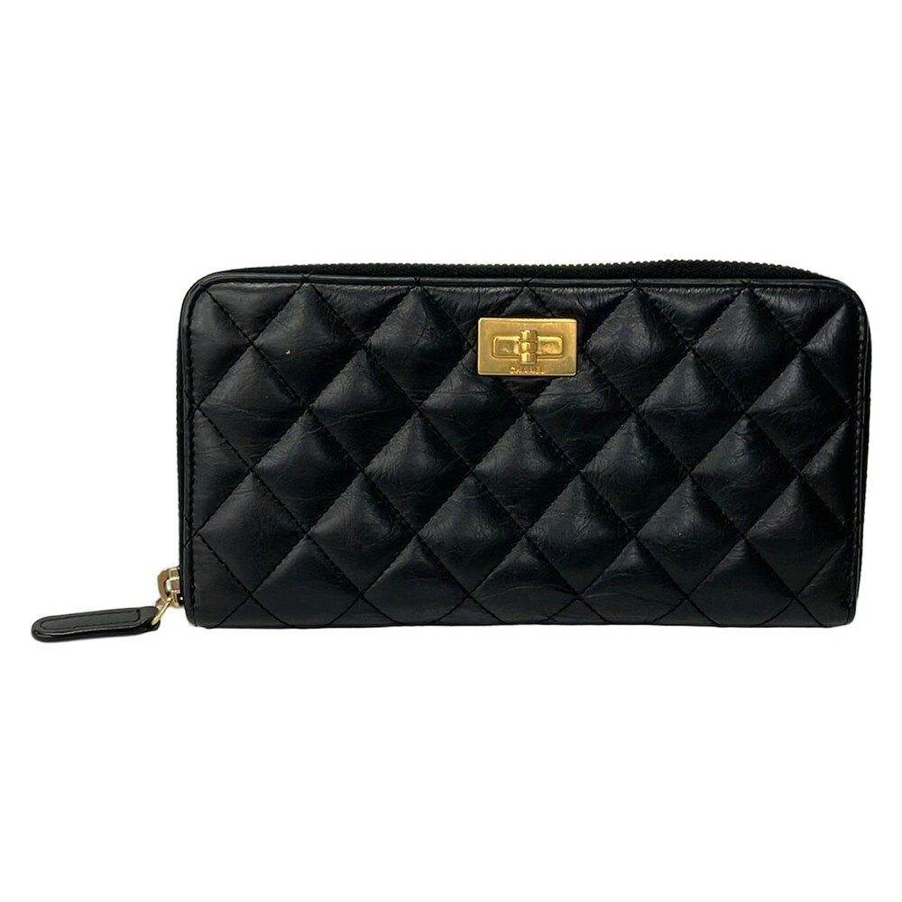Chanel Matelasse Black Lambskin Long #371913C71B